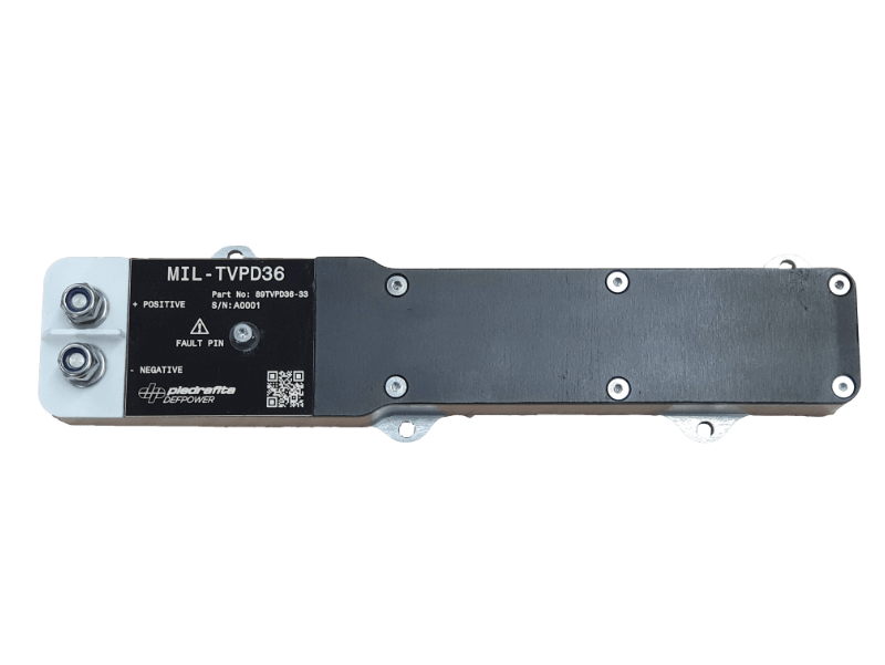 surge-protection-device Positive voltage surge protection device within the range of military power solutions designed by Piedrafita