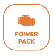 Icon of a military vehicle engine that can be managed by our power solutions