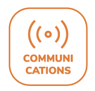 Icon representing military communications that can be managed by our power solutions