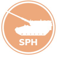 Icon of a SPH (Self-Propelled Howitzer) with power electronics applications